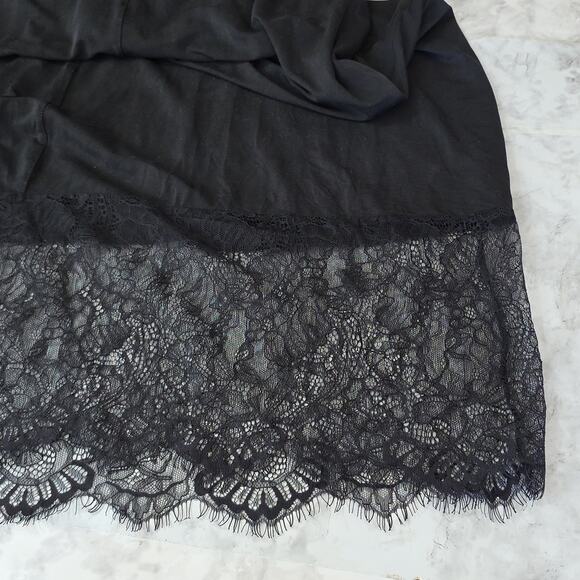 Eri & Ali Womens Sz S Black Lace Fairy Grunge Witchy Whimsigoth Midi Slip Dress - Picture 5 of 12